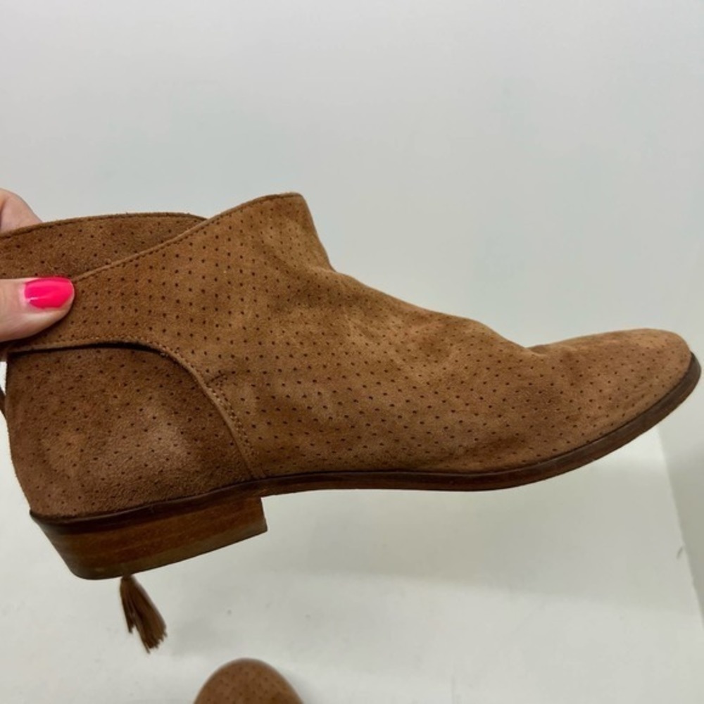 Sezane Brown Ankle Boots with Tassels - Picture 6 of 12